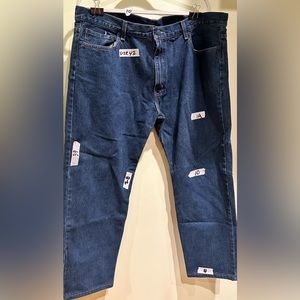 Old Navy blue jeans size 42 professionally altered